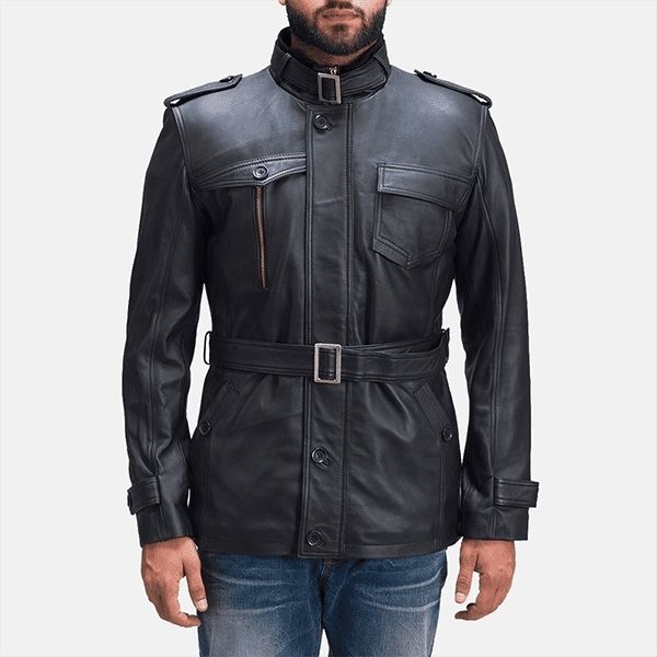 Black Leather Hunter's Jacket