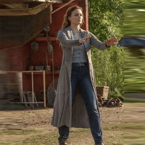 Sophie Turner X-Men Dark Phoenix Grey Coat