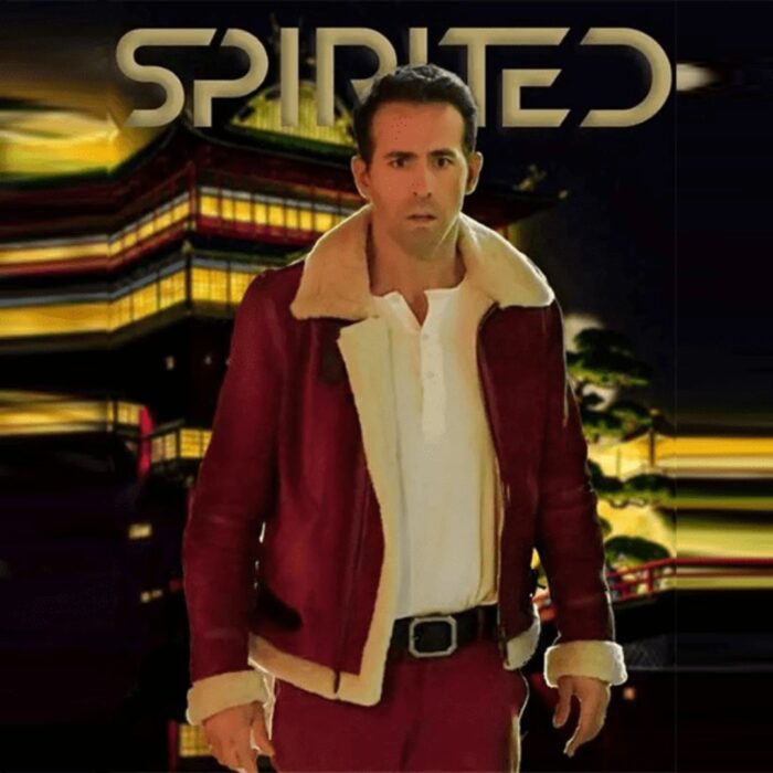 Ryan Reynolds Spirited Red Shearling Jacket